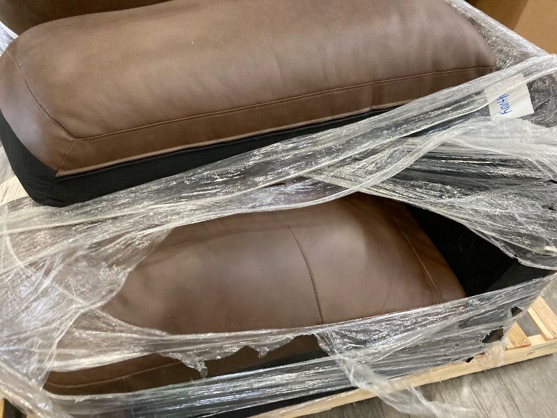 Photo 1 of ***OADEERHOME BROWN LEATHER PIECE** PARTIAL SET MIDDLE SECTION WITH CUSHIONS