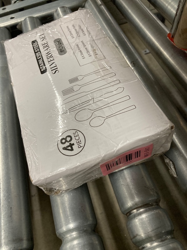 Photo 1 of **MISSING PARTS***HIWARE 48-Piece Silverware Set with Steak Knives for 8, 18/8 Stainless Steel Flatware Cutlery Set For Home Kitchen Restaurant Hotel, Kitchen Utensils Set, Mirror Polished, Dishwasher Safe