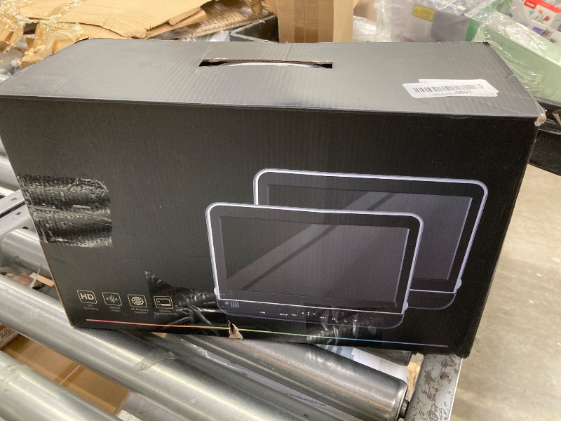 Photo 1 of 10.5" Dual Portable DVD Player with 1080P HDMI Input, Arafuna Car DVD Player Dual Screen Play A Same or Two Different Movies, Headrest for Car, Support USB/SD, Last Memory