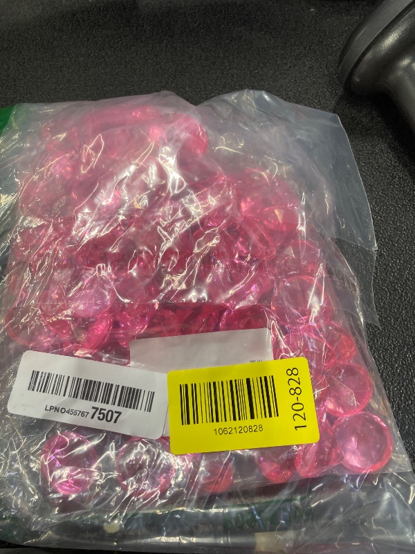 Photo 1 of 100 PCS Acrylic Diamond Gems, Pink Acrylic Diamonds 1 Inch Acrylic Gemstones Vase Filler Fake Gems Plastic Gems for Home Table Scatters Party, Event, Wedding, Arts & Crafts, Birthday Decorations