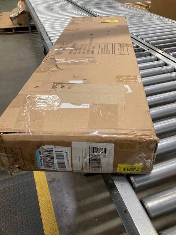 Photo 1 of ***CHIP ON TOP OF BENCH*SEE PICS***Wnutrees 47" Farmhouse Wood Bench, Dining Room Bench, Entryway Bench for Living Dining Room, Solid Wood, Easy to Assemble, Brown***CHIP ON TOP OF BENCH*SEE PICS***