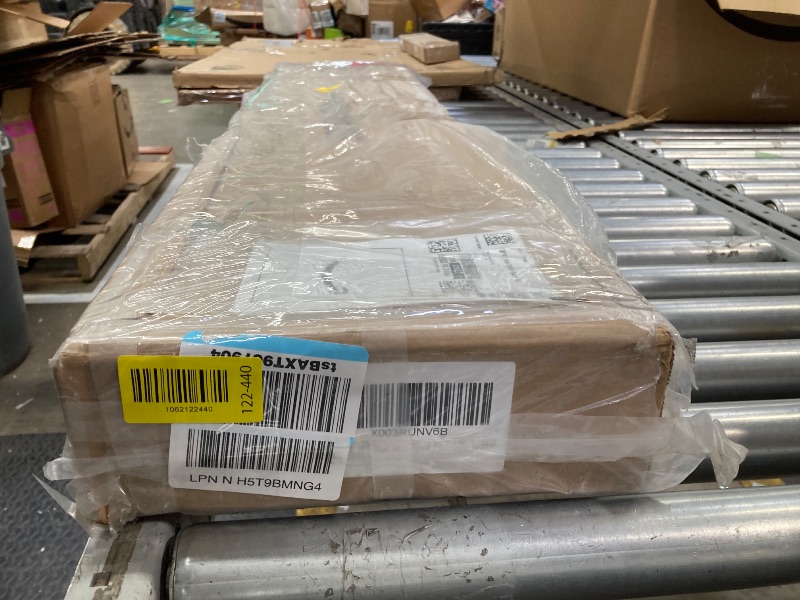 Photo 1 of 104RDHOUSE 8FT Sliding Library Ladder Hardware Kit,Black Telescopic Top Hook,Bottom Wheel with Brake,MAX Load 300lbs,No Ladder