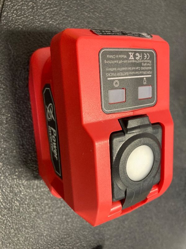 Photo 1 of ***WHAT YOU SEE IN PICS IS ALL THAT IS INCLUDED*NOTHING ELSE***220W Power Inverter Compatible with Milwaukee 18V Battery, DC 18V to AC 110V-120V Portable Power Generator, Inverter with 2 USB Ports 1 Type-C 1 AC Outlet, 400 Lumen Light***WHAT YOU SEE IN PI
