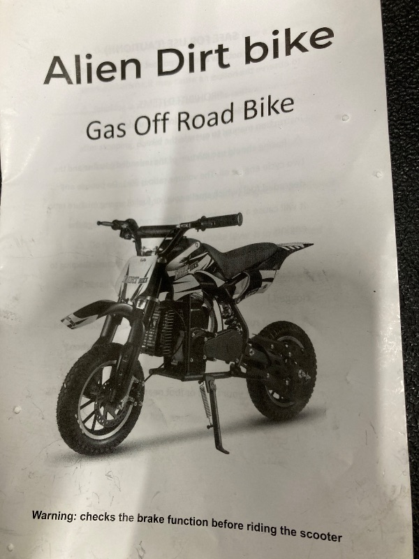 Photo 1 of  Electric Dirt Bike, 24V 250W Battery Powered Mini Dirt Bike, Electric Ride-On (Dark Knight)