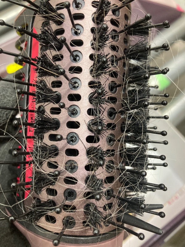 Photo 1 of *** USED -SELLING AS IS *** Shark FlexFusion Hair Straightener & Powerful Hair Dryer with Fusion Hair Brush, Ceramic Air Styler with Auto-Wrap Curlers & Concentrator, Ceramic Plates, Cosmic Blush HD641S ***BOX RIPPED/TORN***