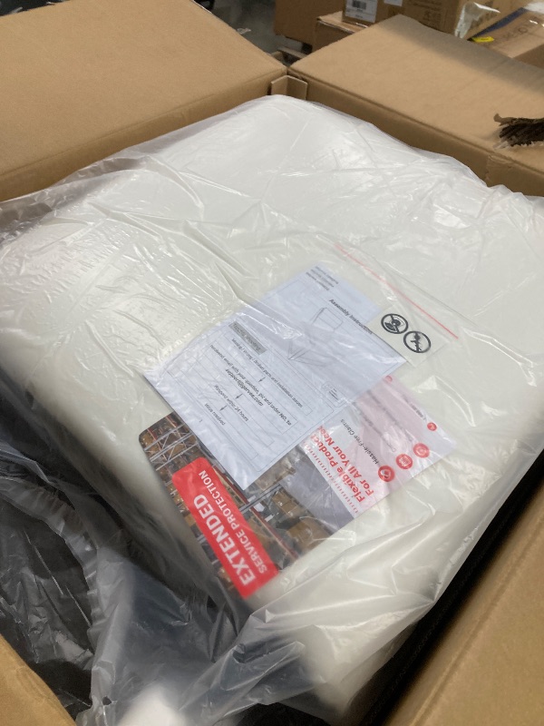 Photo 1 of ***MISSING PARTS***Manual Recliner Chair, Adult Sofa Rocker, 360° Rotatable, Faux Leather Single Sofa with Adjustable Backrest and Footstool, Modern Wing Back Recliner with Hidden Pull Tabs, Living Room Armchair, White