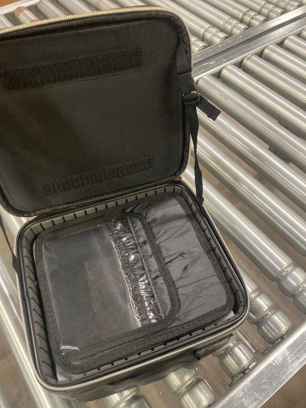 Photo 1 of ***DAMAGED -NO MIRROR -SELLING AS IS*** Chomeiu Makeup Bag, Travel Makeup Case for Women and Makeup Artists Cosmetic Organizer Large Make Up Bags  Adjustable Dividers and Brush Holder