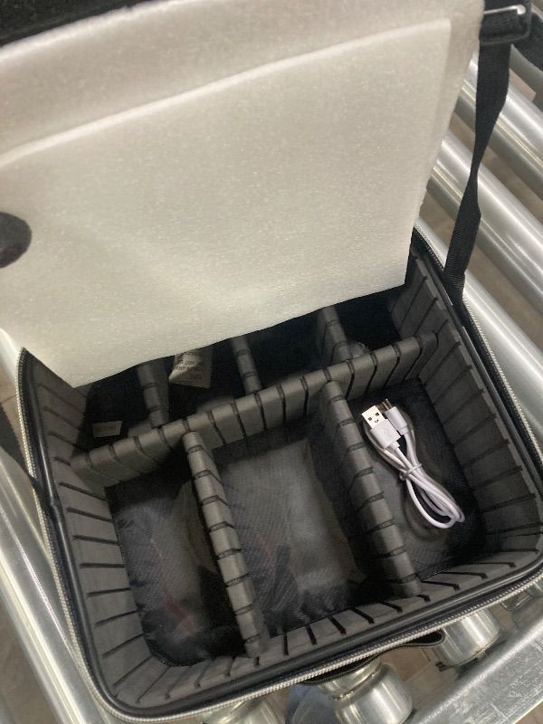 Photo 1 of ***DAMAGED -NO MIRROR -SELLING AS IS*** Chomeiu Makeup Bag, Travel Makeup Case for Women and Makeup Artists Cosmetic Organizer Large Make Up Bags  Adjustable Dividers and Brush Holder