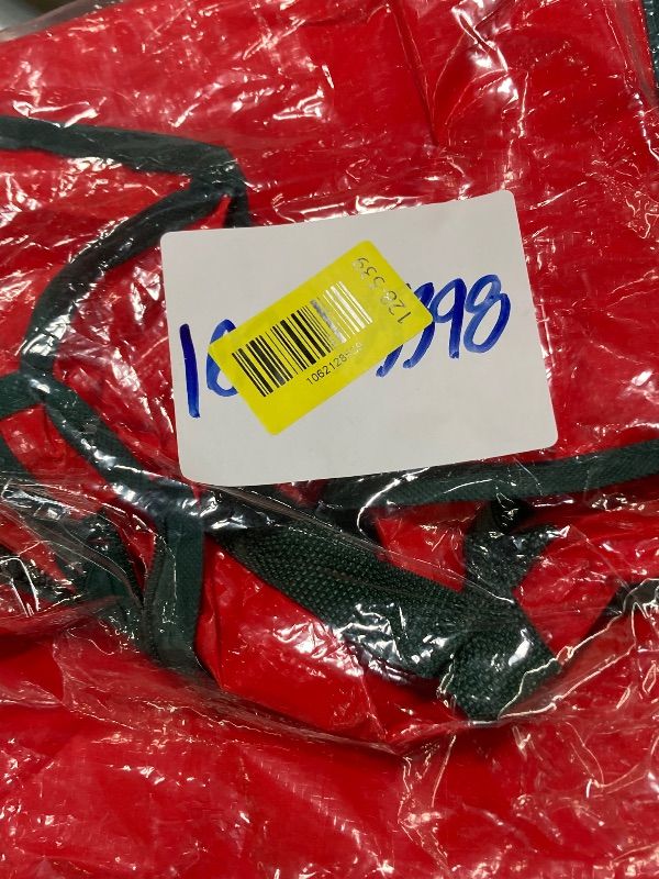 Photo 1 of ***MISSING SUPPORT LINING -SELLING AS IS ONLY*** BEMOMAS Christmas Gift Wrapping Paper Organizer Storage Bags,Plastic Container for Holiday Supplies & Accessories, Gift Bag Organizer, Under Bed Wrapping Paper Storage (Red)