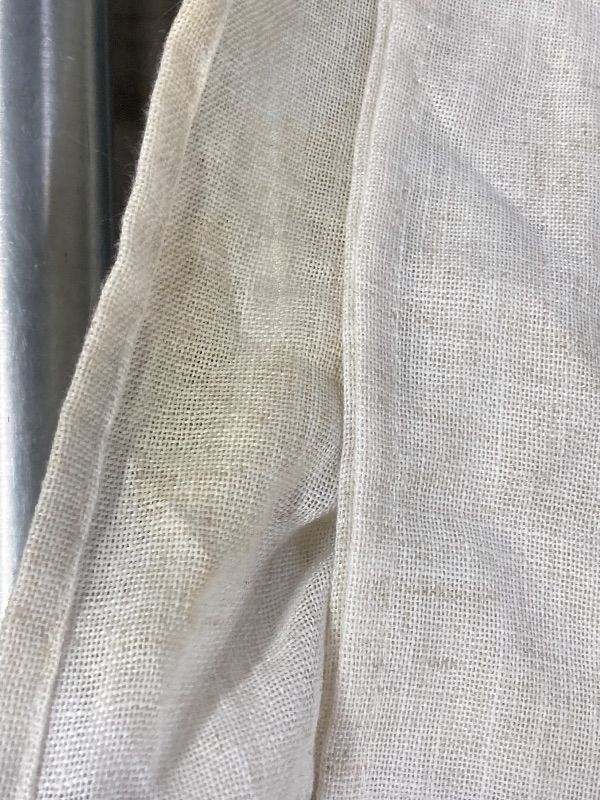 Photo 1 of ***DAMAGED -STAINS -SELLING AS IS *** RYB HOME 108 inch Curtains - Flax Linen Blend Semi Sheer Light Glare Filtering Extra Long Drapes for Living Room Dining Doorway Farmhouse Office Sunroom, Linen, Wide 52" by Long 108", 2 Panels