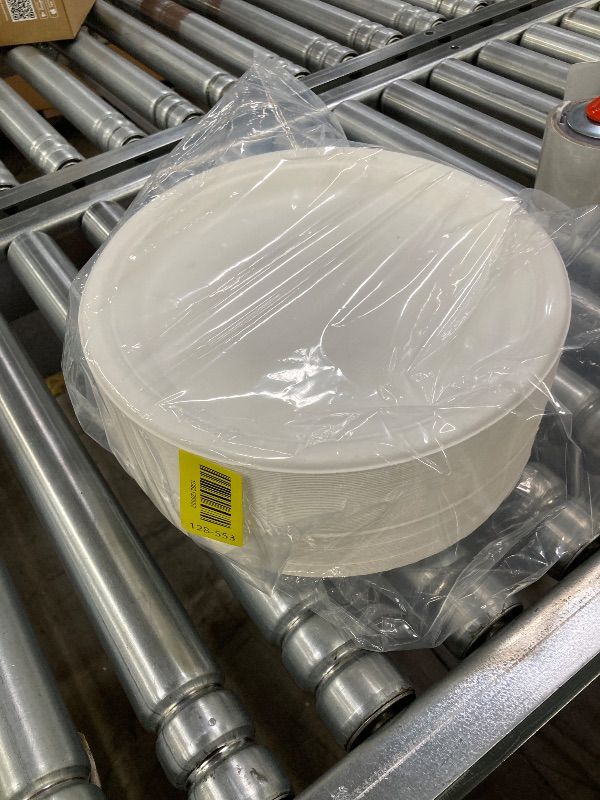 Photo 1 of ***MISSING PIECES -NOT IN BOX -SELLING AS IS *** Dura-Tru Heavy Duty Eco-Friendly PFAS-free Compostable Plates, 10 Inch Disposable Plates - Sugarcane Party Plates [Round,  Pack] | 100% Bagasse Biodegradable (White)