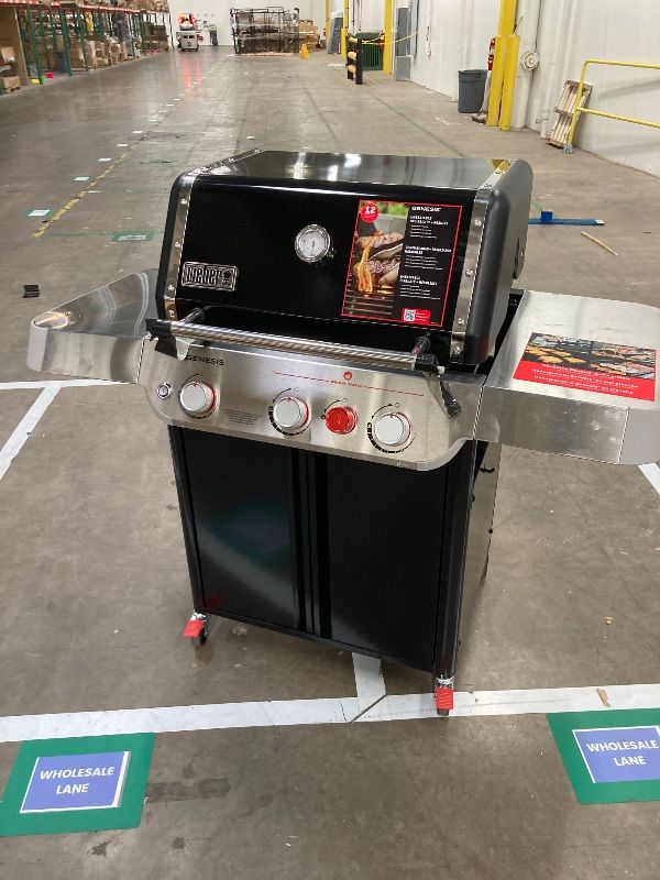 Photo 1 of ***NEW-NOT IN BOX-SOME SCUFFS/SCRATCHES*** Weber Genesis® EX?325W Smart Gas Grill (Natural Gas) for Outdoor Cooking, 3 Burner – Black, Wi?Fi Enabled Grill with Porcelain-Enameled Cast-Iron, Sear Zone & PureBlu Burners