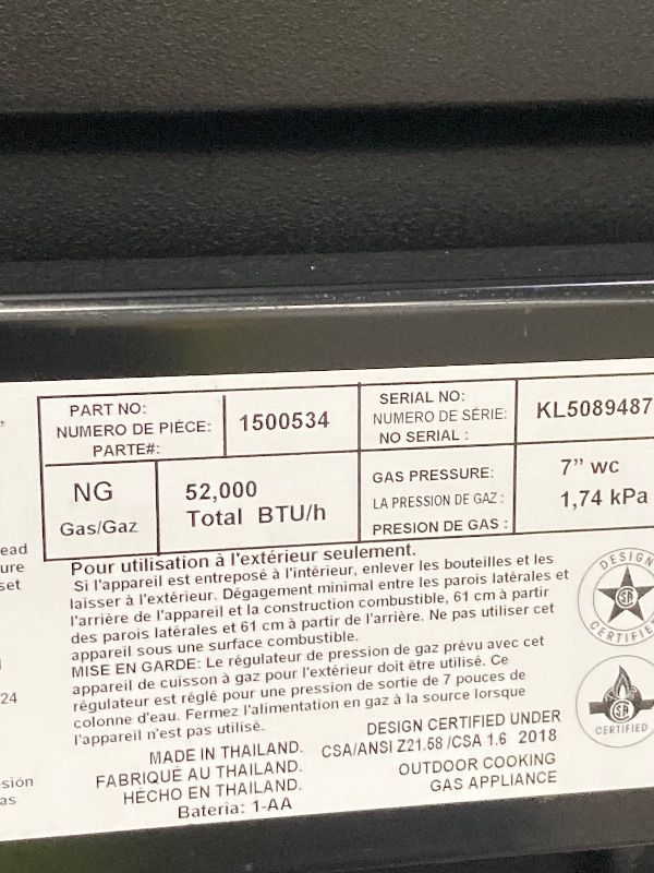 Photo 1 of ***NEW-NOT IN BOX-SOME SCUFFS/SCRATCHES*** Weber Genesis® EX?325W Smart Gas Grill (Natural Gas) for Outdoor Cooking, 3 Burner – Black, Wi?Fi Enabled Grill with Porcelain-Enameled Cast-Iron, Sear Zone & PureBlu Burners