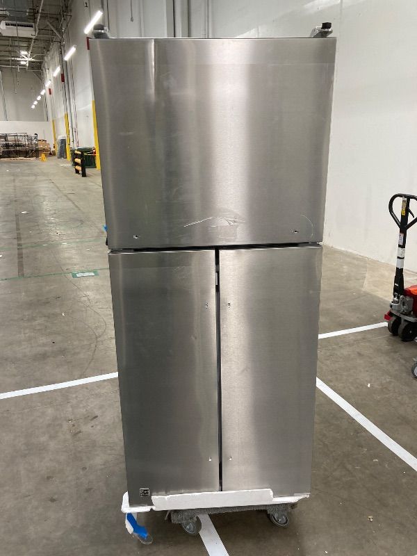 Photo 1 of ***DAMAGE, DOOR HINGE -SOME SCUFFS/SCRATCHES, NOT IN BOX*** Kenmore 4675525 30' French Door Refrigerator with Freezer - Accela Chill, Ice Maker, Adjustable Glass Shelves, ENERGY STAR Certified, 17.5 cu. ft. Capacity - Fingerprint Resistant Stainless Steel
