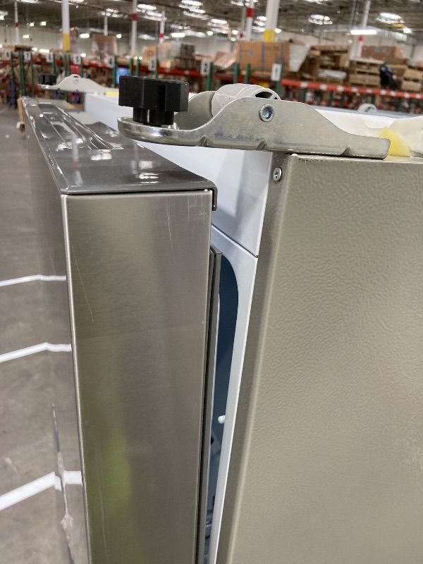Photo 1 of ***DAMAGE, DOOR HINGE -SOME SCUFFS/SCRATCHES, NOT IN BOX*** Kenmore 4675525 30' French Door Refrigerator with Freezer - Accela Chill, Ice Maker, Adjustable Glass Shelves, ENERGY STAR Certified, 17.5 cu. ft. Capacity - Fingerprint Resistant Stainless Steel