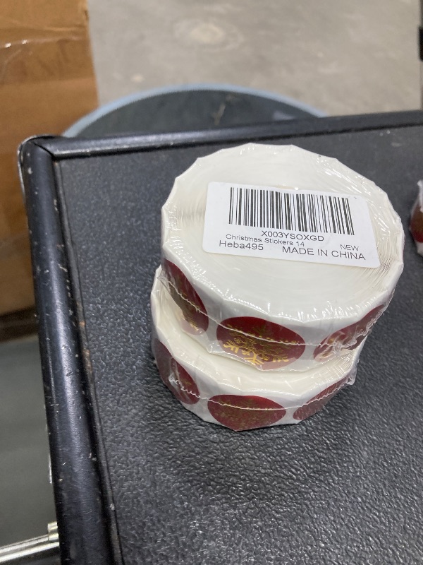 Photo 1 of 1000 PCS Gold Foil Snowflakes Stickers, 12 Designs Sparkling & Elegant Labels Self Adhesive Winter Holiday Decoration for Christmas Supplies Envelope Seal Gifts Decor with Perforation line (1” Each)(2)