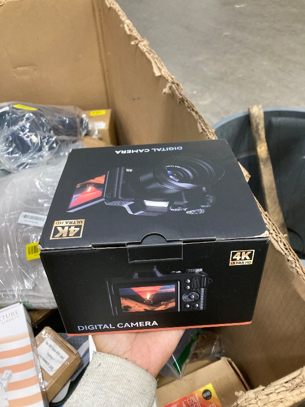 Photo 1 of 4K Digital Camera for Photography, Autofocus 56MP Vlogging Camera for YouTube/Content Creators/Travel, 16X Zoom Video Camera with 3" 180°Flip Screen & Lens Hood, Gift Ideas for Teens & Beginners