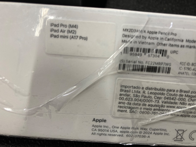 Photo 1 of **use to parts**Apple Pencil Pro: Latest Model - Device Compatibility Check Required - Pixel-Perfect Precision, Tilt and Pressure Sensitivity, Perfect for Note-Taking, Drawing, and Art. Charges and Pairs Magnetically