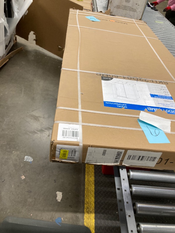 Photo 1 of **FACTORY SEALED** FRANSOUL Frameless Soft-Close Sliding Shower Door with Thick Tampered Glass,68 to 72 in W x 76 in H and 3/8 Inch Clear Tempered Glass,with Anti-Jumping Device,Easy to Clean,Matte Black