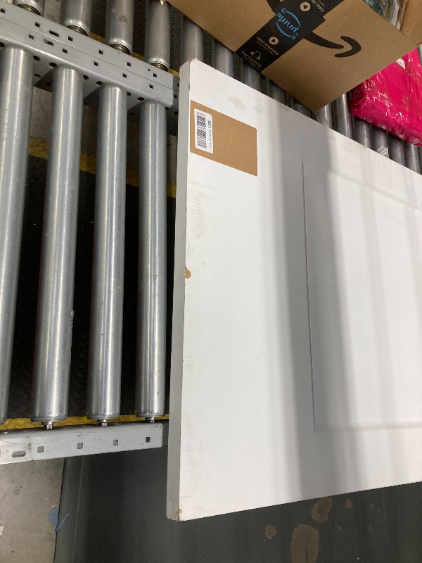 Photo 1 of **HAS CHIPS ON CORNERS**JUBEST 30"x80" 2-Panel Shaker Style White Primed Hollow Core Interior Molded Door Slab, NOT Included Hardware, Pre-Assembled Interior Door for Pantry, Laundry, Closet