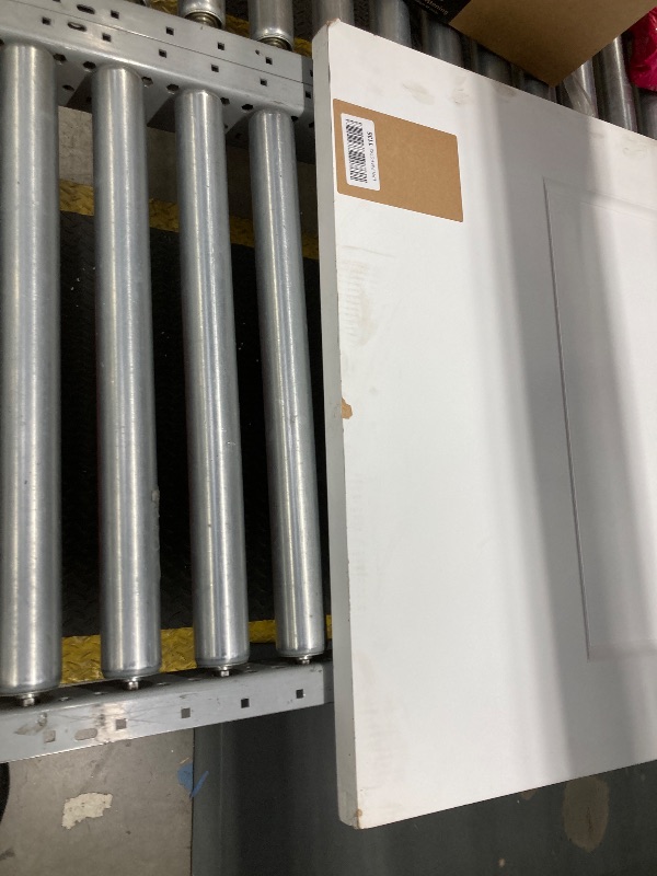 Photo 1 of **HAS CHIPS ON CORNERS**JUBEST 30"x80" 2-Panel Shaker Style White Primed Hollow Core Interior Molded Door Slab, NOT Included Hardware, Pre-Assembled Interior Door for Pantry, Laundry, Closet
