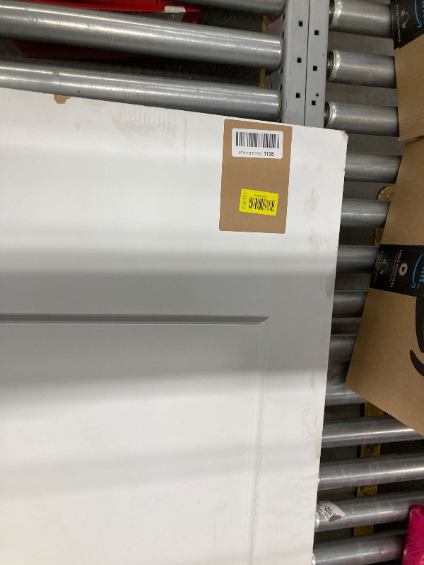 Photo 1 of **HAS CHIPS ON CORNERS**JUBEST 30"x80" 2-Panel Shaker Style White Primed Hollow Core Interior Molded Door Slab, NOT Included Hardware, Pre-Assembled Interior Door for Pantry, Laundry, Closet