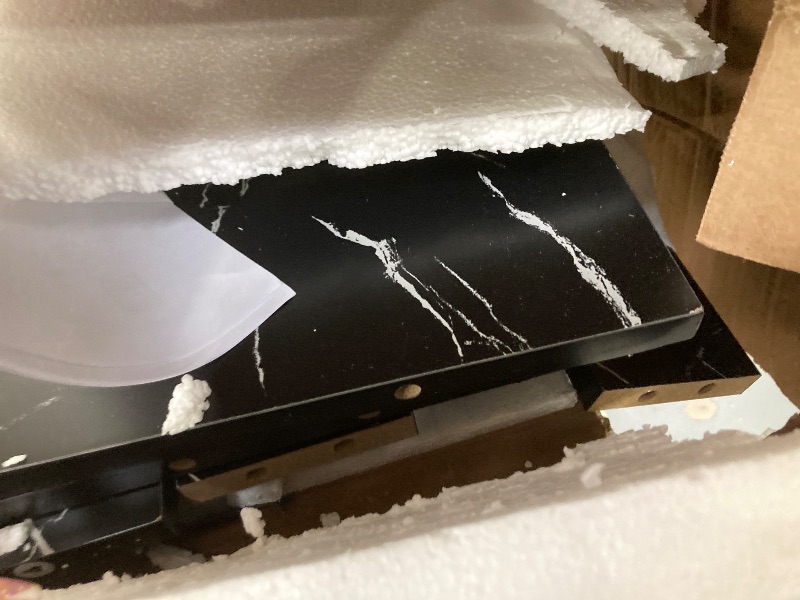 Photo 1 of **NOTE: THE DESCRIPTION AND PHOTOS ARE SIMILAR**    LED Coffee Table with Storage, Black Coffee Table with Wireless Charging and Speaker, High Glossy Modern Center Table with 24 Color LED Lights for Living Room Bedroom, Black