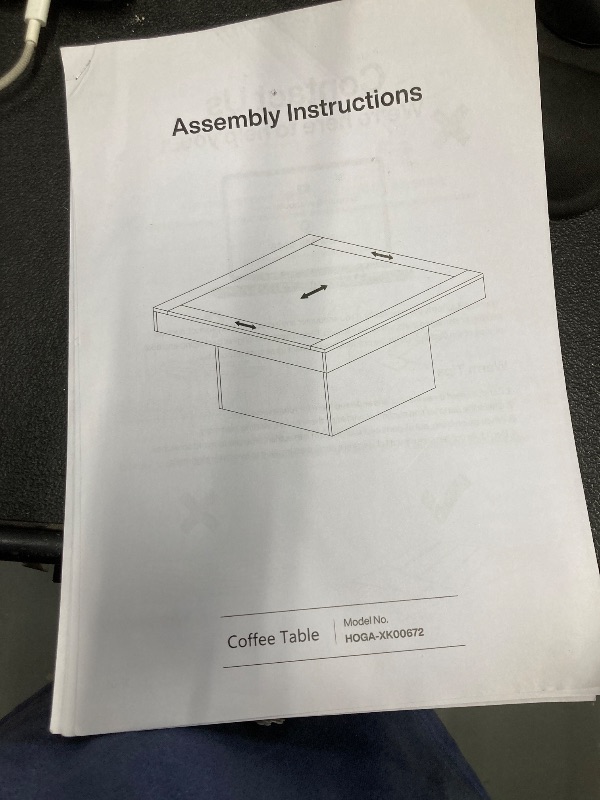 Photo 1 of **NOTE: THE DESCRIPTION AND PHOTOS ARE SIMILAR**    LED Coffee Table with Storage, Black Coffee Table with Wireless Charging and Speaker, High Glossy Modern Center Table with 24 Color LED Lights for Living Room Bedroom, Black