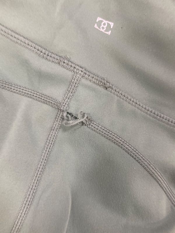 Photo 1 of ***DAMAGE -LOOSE STITCHES ON BACK-SELLING AS IS *** Cathie Moochie Buttery Soft Tummy Control Workout Leggings with Pockets for Women High Waisted Athletic Yoga Pants Green