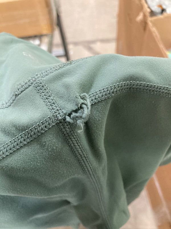 Photo 1 of ***DAMAGE -LOOSE STITCHES ON BACK-SELLING AS IS *** Cathie Moochie Buttery Soft Tummy Control Workout Leggings with Pockets for Women High Waisted Athletic Yoga Pants Green