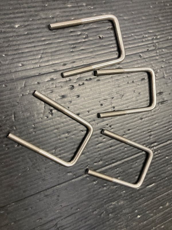 View 1 of ***U BOLTS ONLY*NOTHING ELSE***4 Sets 304 Stainless Steel Square U Bolt,U Bolts 3 inch Wide,1/2" D x 3-1/16" W x 5-5/16"L U-Bolts for Boat Trailer, Automobiles Trailer, Ski Boat***U BOLTS ONLY*NOTHING ELSE**