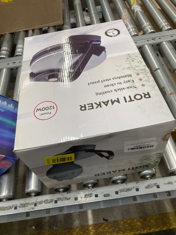 Photo 1 of 10inch Compact Roti Maker Machine, Electric Tortilla Maker with FREE Roti Warmer and Comfortable Handle, Electric Tortilla Press to make Roti, Chapati, Tortilla, Tortillera AC 110V 50/60Hz 1200W