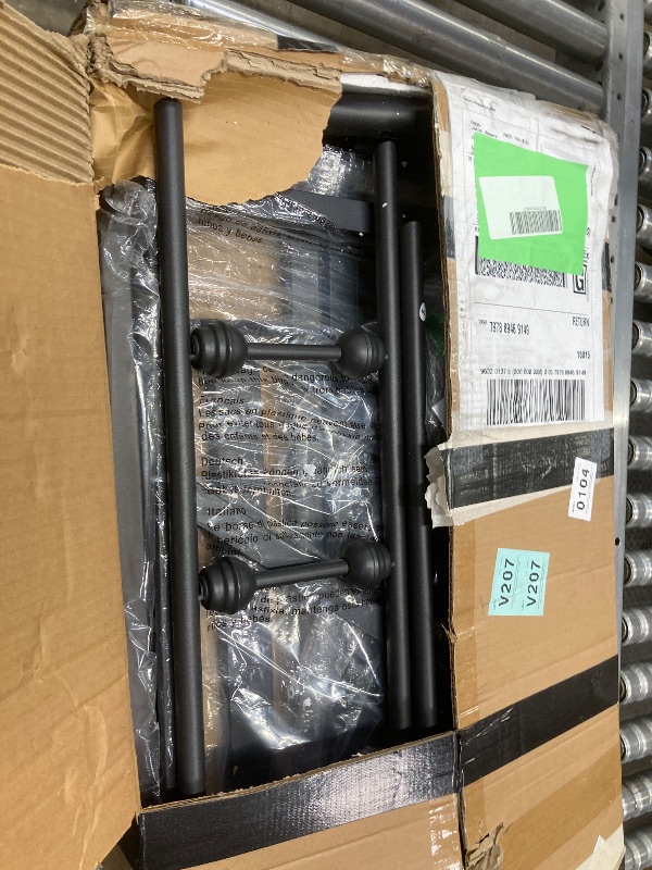 Photo 1 of ***Selling for Parts Only***UHOMEPRO Full Size Bed Frame, Victorian Style Metal Full Bed Frame, Quiet & Stable Steel Platform Bed with Headboard and Footboard, No Box Spring Needed, Easy Assembly, Black