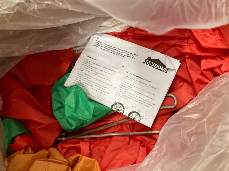 Photo 1 of 12 Ft. Tall Christmas Inflatables Gingerbread Man, Gingerbread Inflatable Christmas Decorations Outdoor with Giftbox
