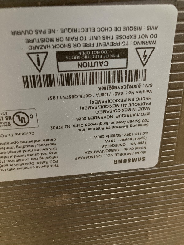 Photo 1 of ** no returns, no refunds* * parts only** Samsung 85-Inch Class QLED Q6F Series Samsung Vision AI Smart TV (2025 Model, 85Q6F) Q4 Lite Processor, Quantum HDR, Motion Xcelerator 60Hz, Color Booster, 4K Upscaling, Compatible with Alexa