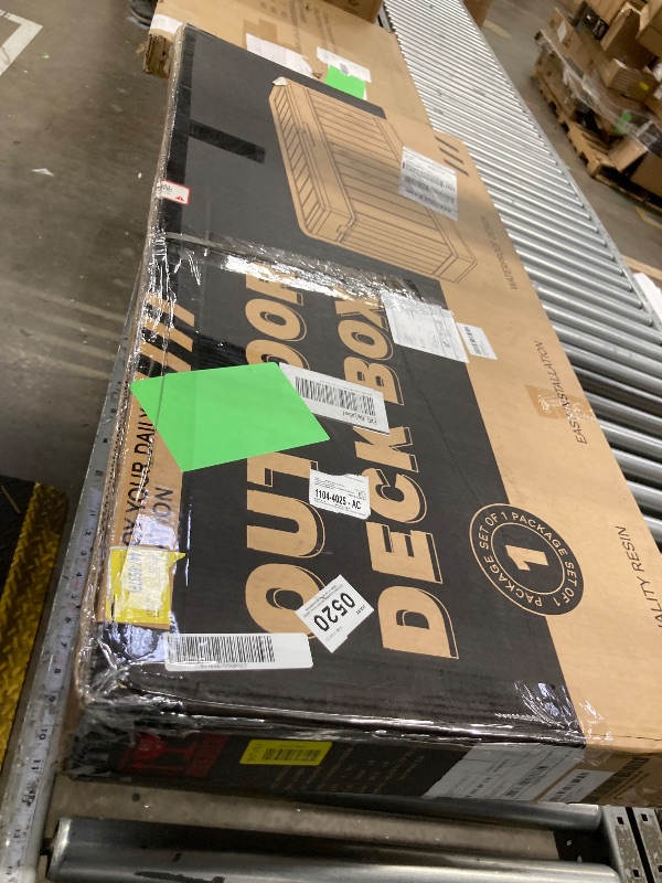 Photo 1 of  Homall 82 Gallon Outdoor Storage in Resin Deck Box Lockable Deck Box, Brown
