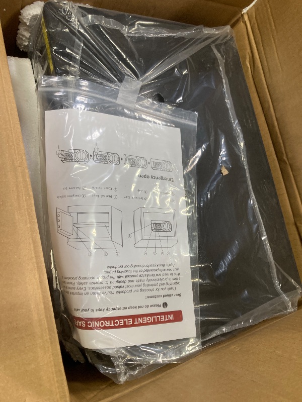 Photo 1 of 1.2 Cuft Safe Box Fireproof Waterproof, Digital Security Safes for Home Use Fire and Water Proof with Combination Lock, Alarm System and Removable Shelf, Anti-Theft Document Safes For Money, Jewelry