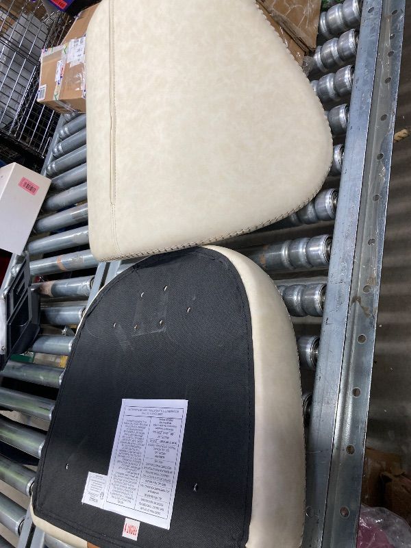 Photo 1 of **ONLY BOTTOM AND BACK CUSHIONS/NO LEGS****VASAGLE EKHO Collection - Dining Chairs Set of 2, Upholstered Kitchen Chairs, Comfortable Seat, Synthetic Leather with Stitching, Mid-Century Modern, Easy Assembly, Living Room Lounge, Cream White