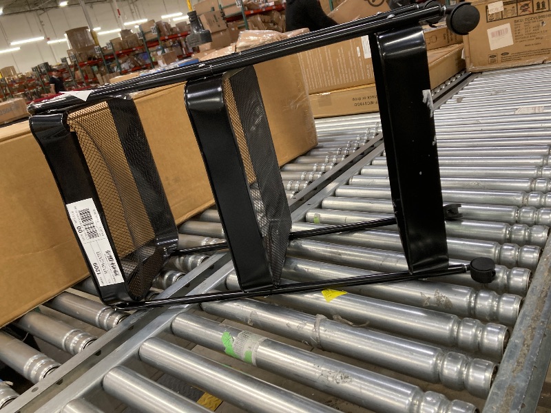 Photo 1 of ***DAMAGED -SELLING AS IS*** 3 Tier Metal Rolling Utility Cart with 6 Hooks, Black  ***NOT IN BOX***