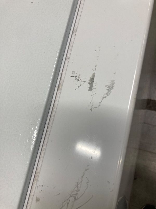 Photo 1 of ***DAMAGE USED -NON-FUNCTIONAL -SELLING AS PARTS ONLY*** Commercial Cool 18.9 Cu. Ft. French Door Refrigerator, 33 Inch Wide Refrigerator with 2 Bottom Mount Freezer Drawers, Frost Free, LED Lighting, Digital Temperature Control, CCRF1890KW, White  ***SOM