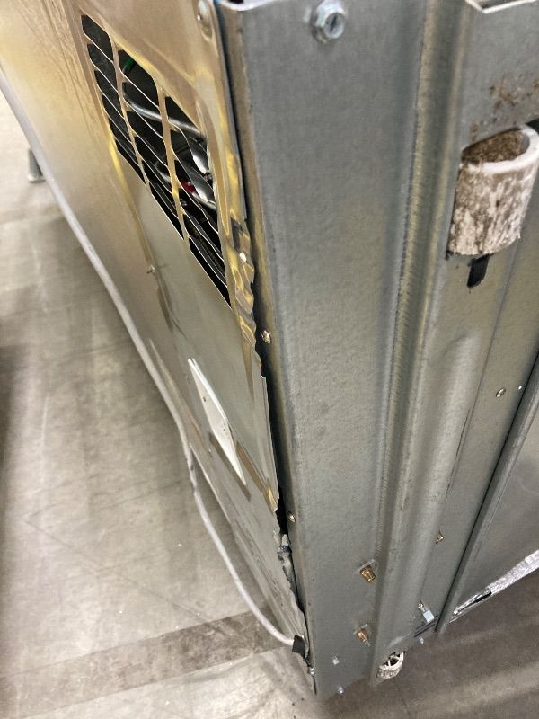 Photo 1 of ***DAMAGE USED -NON-FUNCTIONAL -SELLING AS PARTS ONLY*** Commercial Cool 18.9 Cu. Ft. French Door Refrigerator, 33 Inch Wide Refrigerator with 2 Bottom Mount Freezer Drawers, Frost Free, LED Lighting, Digital Temperature Control, CCRF1890KW, White  ***SOM