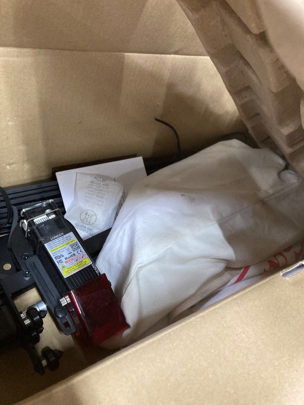 Photo 1 of ***USED, MISSING PARTS SELLING AS INCOMPLETE*** LONGER Laser Engraver Ray5 10W, 60W DIY Laser Cutter and Laser Engraving Machine with 3.5" Touch Screen,0.06mm Laser Spot 10000mm/min, Offline Usage CNC Laser Engravers for Wood Metal Acrylic Glass