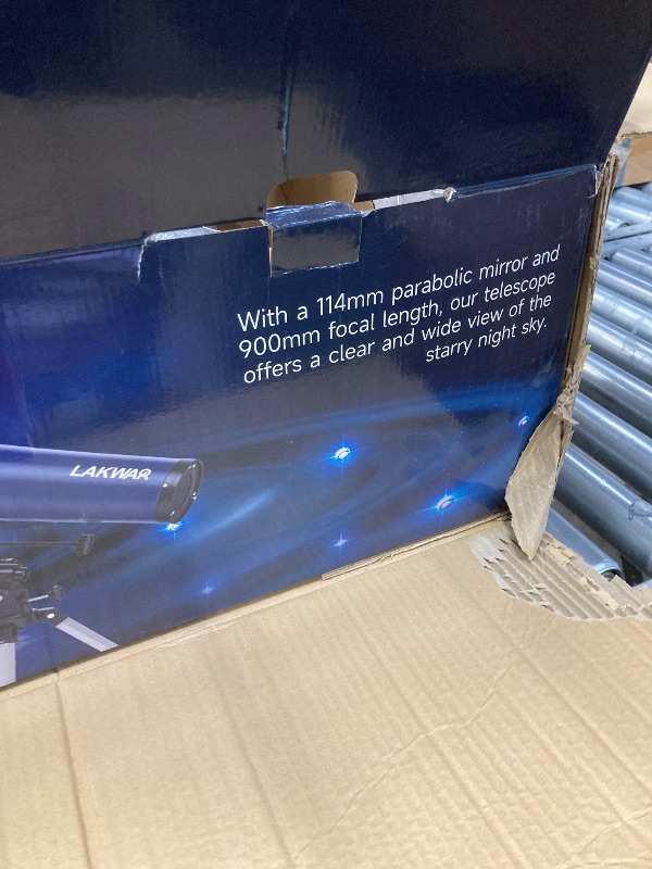 Photo 1 of **NOTE: DESCRIPTION AND PHOTO ARE SIMILAR TO THE SIZE**   90mm Aperture Telescope for Adults & Beginners, 800mm Focal Length High Powered Refractor Astronomy Telescope with Stainless Steel Tripod, Moon Filter & Carry Bag - Blue
