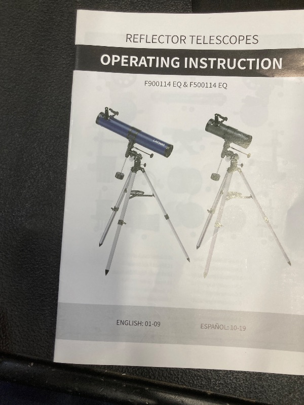 Photo 1 of **NOTE: DESCRIPTION AND PHOTO ARE SIMILAR TO THE SIZE**   90mm Aperture Telescope for Adults & Beginners, 800mm Focal Length High Powered Refractor Astronomy Telescope with Stainless Steel Tripod, Moon Filter & Carry Bag - Blue
