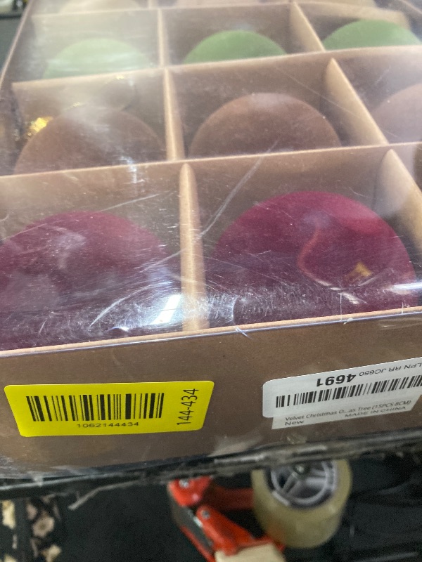 Photo 1 of 15PCS Velvet Christmas Ornaments (3.15 Inch) - Flocked, Shatterproof Balls for Tree Decoration - Xmas Bulk Pack