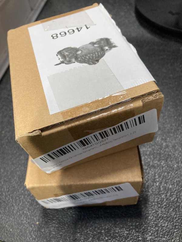 Photo 1 of ++2 PACK++Needzo Festive Christmas Ornament, Squirrels in Sweaters Holding Acorn, Woodland Themed Holiday Decoration, 2.25 Inches