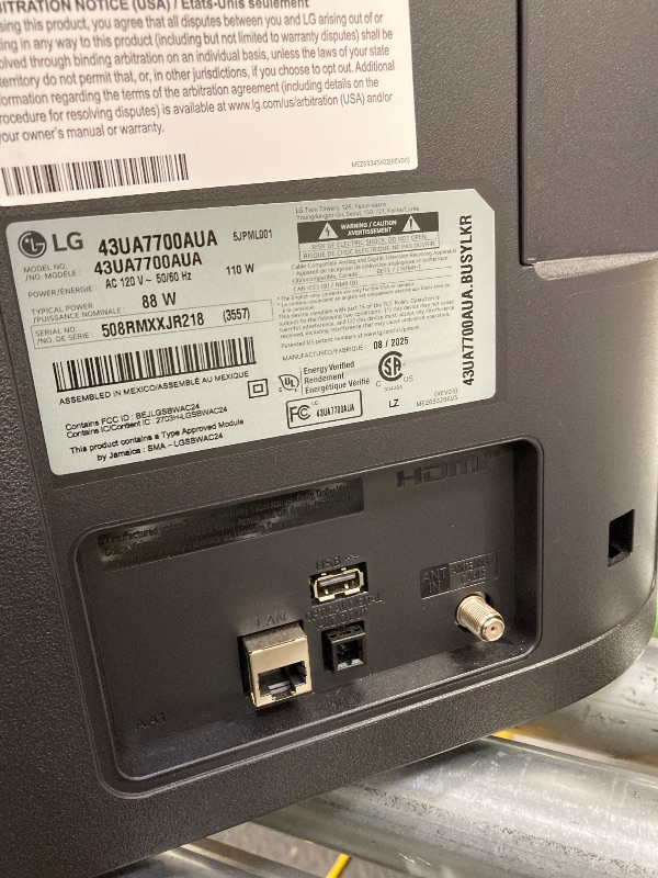 Photo 1 of  ********IT DOES NOT HAVE A REMOTE CONTROL
LG 43" UA7700 UHD AI 4K Smart TV with 4-Year Coverage