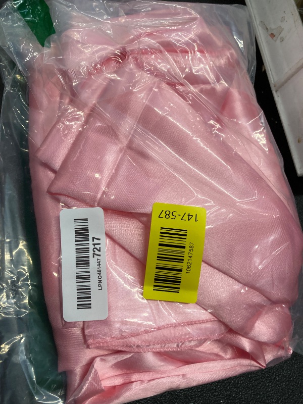 Photo 1 of ***ONLY ONE TABLECLOTH/MISSING 9***Cobedzy 10 Pack 90 Inch Pink Round Satin Tablecloths Round Satin Table Cloths, Overlay Silky Tablecloths Dining Table Covers for Wedding, Party, Banquet, Events, Reception, Dinner