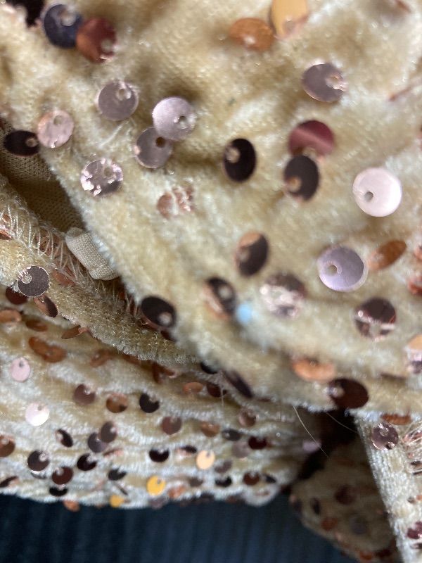 Photo 1 of ***WIRE IS BEGINNING TO POKE THRU BRA AREA***Figdaw Rhinestone Sequin Bodysuit Sexy Feather Trim Romper Birthday Photoshoot Outfits for Women Party Club Night,Gold,S,C6228***S******WIRE IS BEGINNING TO POKE THRU BRA AREA***