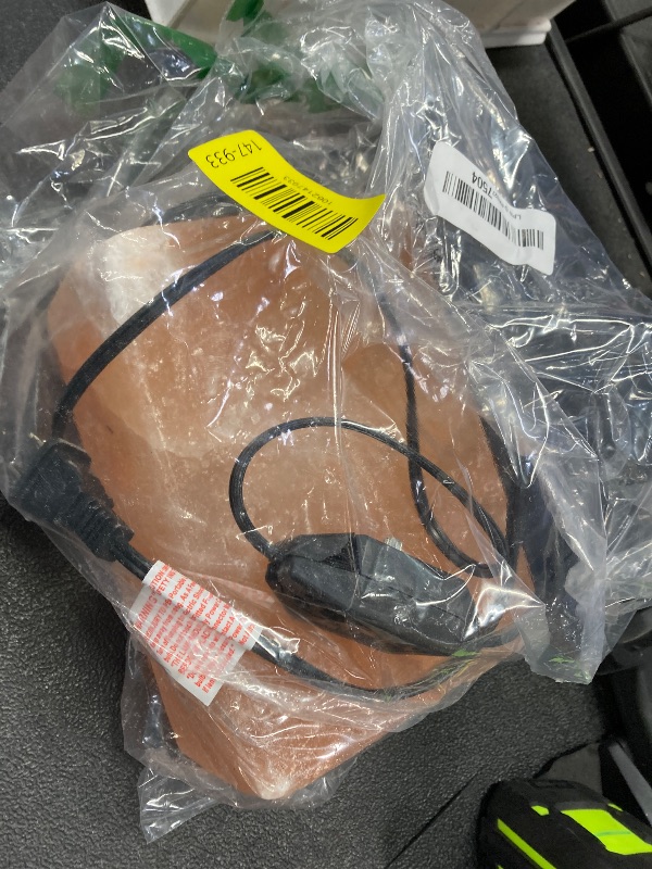 Photo 1 of ***DAMAGED -SELLING AS IS*** UMAID Himalayan Salt Lamp Rectangle, Natural Pink Rock Lamp on Modern Wood Base with Night Light Bulb and Dimmable Cord, Unique Home Decor, Zen Gifts, Perfect for Spa and Meditation Accessories